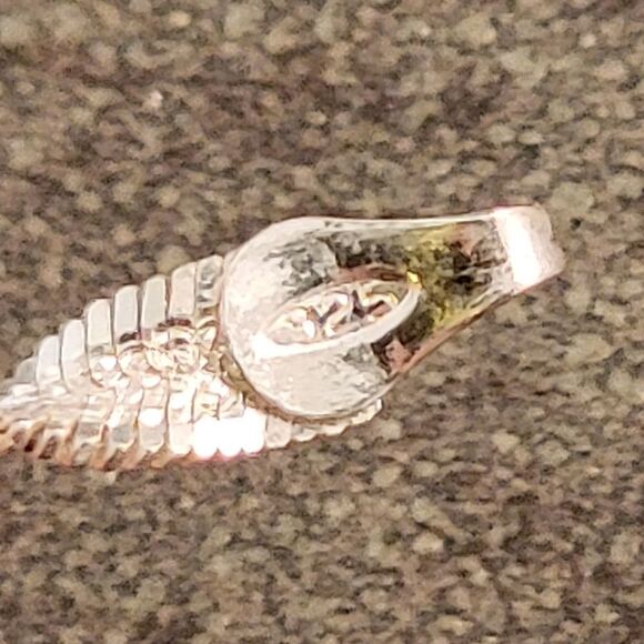 Sterling Stardust Twisted Herringbone Chain Necklace - Picture 8 of 9